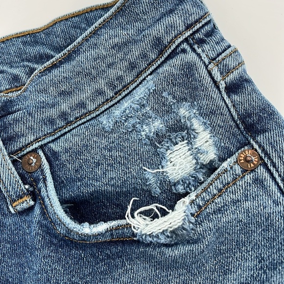 Agolde Toni Straight Ankle Jeans Organic Cotton Blend Distressed Size 26 - Picture 8 of 12